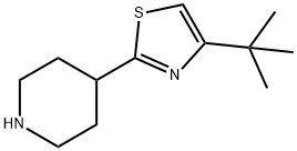 4-(4-TERT-ブチル-1,3-チアゾール-2-イル)ピペリジン 化学構造式