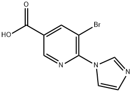 1216625-43-2 5-ブロモ-6-(1H-イミダゾール-1-イル)ニコチン酸