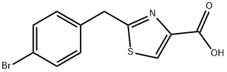 2-(4-bromobenzyl)-1,3-thiazole-4-carboxylic acid Struktur