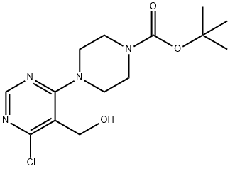 4-[6-クロロ-5-(ヒドロキシメチル)-4-ピリミジニル]テトラヒドロ-1(2H)-ピラジンカルボン酸TERT-ブチル 化学構造式