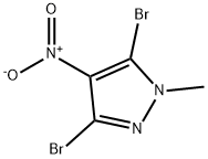 3,5-dibromo-1-methyl-4-nitro-1H-pyrazole Struktur