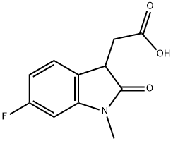 (6-Fluoro-1-methyl-2-oxo-2,3-dihydro-1H-indol-3-yl)acetic acid|