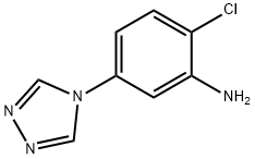 2-クロロ-5-(4H-1,2,4-トリアゾール-4-イル)アニリン 化学構造式