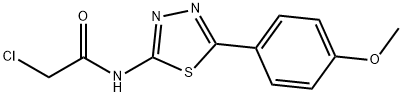 2-氯-N-[5-(4-甲氧苯基)-1,3,4-噻二唑-2-基]乙酰胺 结构式