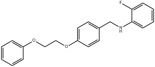 2-Fluoro-N-[4-(2-phenoxyethoxy)benzyl]aniline Struktur