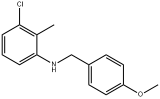 3-Chloro-N-(4-methoxybenzyl)-2-methylaniline Structure