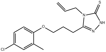 4-Allyl-5-[3-(4-chloro-2-methylphenoxy)propyl]-4H-1,2,4-triazole-3-thiol 化学構造式