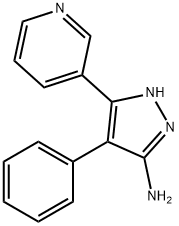 4-Phenyl-3-pyridin-3-yl-1H-pyrazol-5-amine Struktur