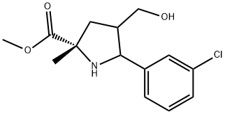 Methyl 5-(3-chlorophenyl)-4-(hydroxymethyl)-2-methylpyrrolidine-2-carboxylate Structure
