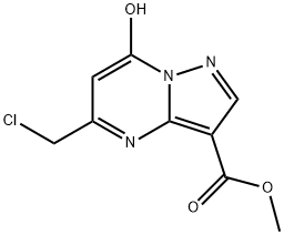 甲基 5-(氯甲基)-7-羟基吡唑并[1,5-A]-嘧啶-3-羧酸酯 结构式