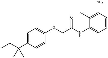 N-(3-Amino-2-methylphenyl)-2-[4-(tert-pentyl)-phenoxy]acetamide,1020055-44-0,结构式