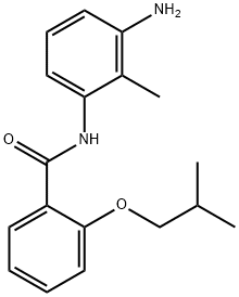 N-(3-Amino-2-methylphenyl)-2-isobutoxybenzamide 结构式