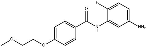 N-(5-Amino-2-fluorophenyl)-4-(2-methoxyethoxy)-benzamide Struktur