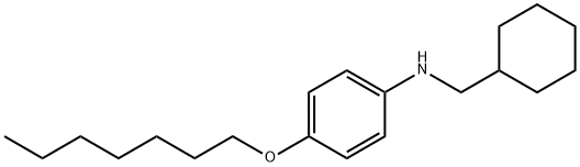 N-(Cyclohexylmethyl)-4-(heptyloxy)aniline Struktur