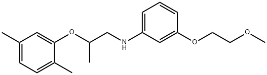 N-[2-(2,5-Dimethylphenoxy)propyl]-3-(2-methoxyethoxy)aniline Structure