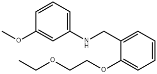 N-[2-(2-Ethoxyethoxy)benzyl]-3-methoxyaniline 结构式