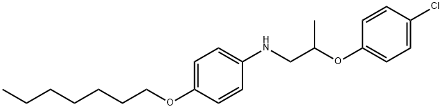 N-[2-(4-Chlorophenoxy)propyl]-4-(heptyloxy)aniline Struktur