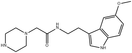 N-[2-(5-甲氧基-1H-吲哚-3-基)乙基]-2-哌嗪-1-基乙酰胺二盐酸盐, 946744-56-5, 结构式