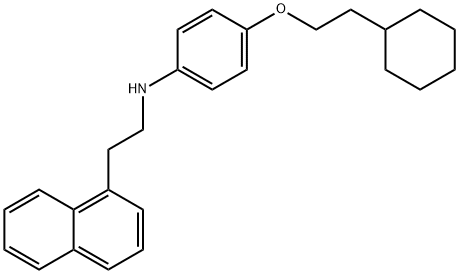 N-[4-(2-Cyclohexylethoxy)phenyl]-N-[2-(1-naphthyl)ethyl]amine Struktur