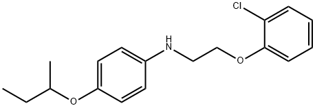 N-[4-(sec-Butoxy)phenyl]-N-[2-(2-chlorophenoxy)-ethyl]amine 化学構造式