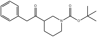 tert-Butyl 3-(phenylacetyl)piperidine-1-carboxylate 结构式
