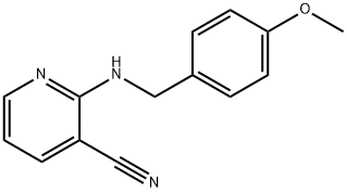 2-[(4-methoxybenzyl)amino]nicotinonitrile Struktur
