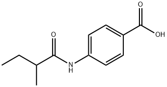 4-[(2-甲基-1-氧代丁基)氨基]苯甲酸 结构式