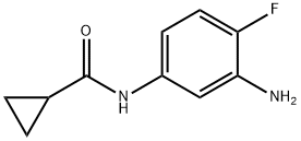 N-(3-amino-4-fluorophenyl)cyclopropanecarboxamide Struktur