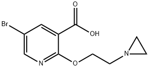 2-(2-Aziridin-1-ylethoxy)-5-bromonicotinic  acid Structure