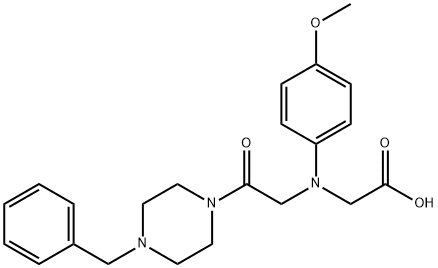 [[2-(4-benzylpiperazin-1-yl)-2-oxoethyl](4-methoxyphenyl)amino]acetic acid Structure