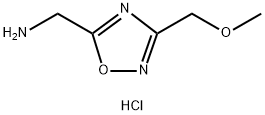 [3-(methoxymethyl)-1,2,4-oxadiazol-5-yl]methylamine hydrochloride Struktur