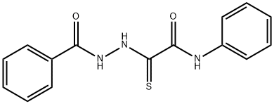 2-(2-benzoylhydrazino)-N-phenyl-2-thioxoacetamide 化学構造式
