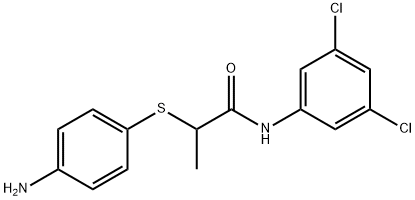 2-[(4-aminophenyl)thio]-N-(3,5-dichlorophenyl)propanamide 结构式