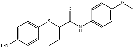 2-[(4-aminophenyl)thio]-N-(4-methoxyphenyl)butanamide Structure
