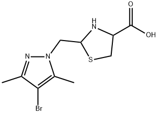 2-[(4-bromo-3,5-dimethyl-1H-pyrazol-1-yl)methyl]-1,3-thiazolidine-4-carboxylic acid price.