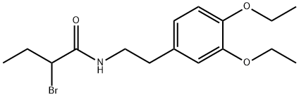 2-bromo-N-[2-(3,4-diethoxyphenyl)ethyl]butanamide 化学構造式