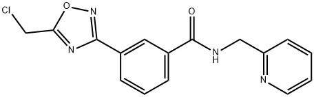 3-[5-(chloromethyl)-1,2,4-oxadiazol-3-yl]-N-(pyridin-2-ylmethyl)benzamide|3-(5-(氯甲基)-1,2,4-恶二唑-3-基)-N-(吡啶-2-基甲基)苯甲酰胺