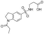 3-[(1-丙酰吲哚啉-5-基)磺酰基氨基]丙酸 结构式