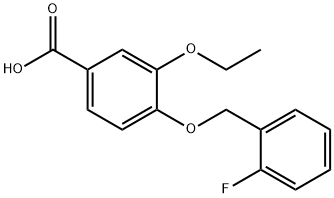 3-ethoxy-4-[(2-fluorobenzyl)oxy]benzoic acid Structure