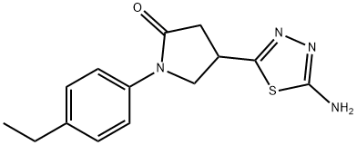 4-(5-氨基-1,3,4-噻二唑-2-基)-1-(4-乙基苯基)吡咯烷-2-酮,1142202-38-7,结构式