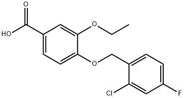 4-[(2-chloro-4-fluorobenzyl)oxy]-3-ethoxybenzoic acid Structure