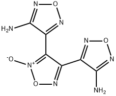 4-[4-(4-amino-1,2,5-oxadiazol-3-yl)-2-oxido-1,2,5-oxadiazol-3-yl]-1,2,5-oxadiazol-3-amine 化学構造式