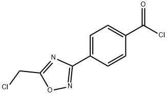 4-[5-(chloromethyl)-1,2,4-oxadiazol-3-yl]benzoyl chloride Struktur