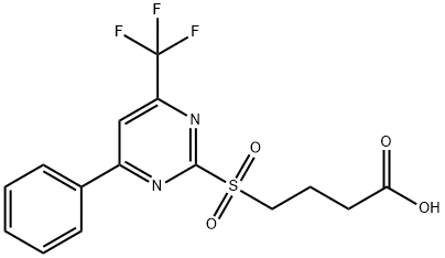 4-{[4-phenyl-6-(trifluoromethyl)pyrimidin-2-yl]sulfonyl}butanoic acid Structure