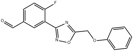 4-fluoro-3-[5-(phenoxymethyl)-1,2,4-oxadiazol-3-yl]benzaldehyde|