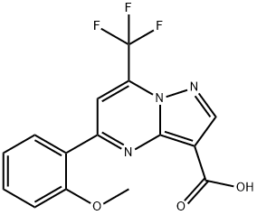5-(2-甲氧苯基)-7-(三氟甲基)-3-吡唑[1,5-A]嘧啶羧酸,831229-13-1,结构式