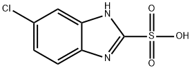 5-chloro-1H-benzimidazole-2-sulfonic acid 化学構造式