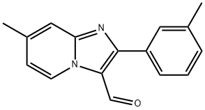 7-甲基-2-(3-甲基苯基)咪唑并[1,2-A]吡啶-3-甲醛, 898386-40-8, 结构式