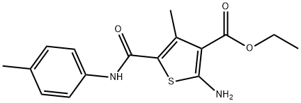 ethyl 2-amino-4-methyl-5-{[(4-methylphenyl)amino]carbonyl}thiophene-3-carboxylate Structure