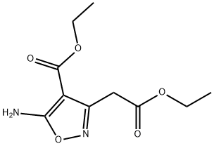 5-アミノ-3-(2-エトキシ-2-オキソエチル)イソオキサゾール-4-カルボン酸エチル 化学構造式